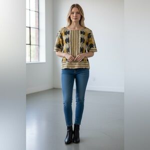 The Odell’s Ethnic Alicia Tribal Geometri by Anthropologie knit top